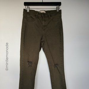 Gap 1969 Distressed Easy Leggings, Olive Green